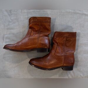 Frye Pull-On Leather Ankle Boots